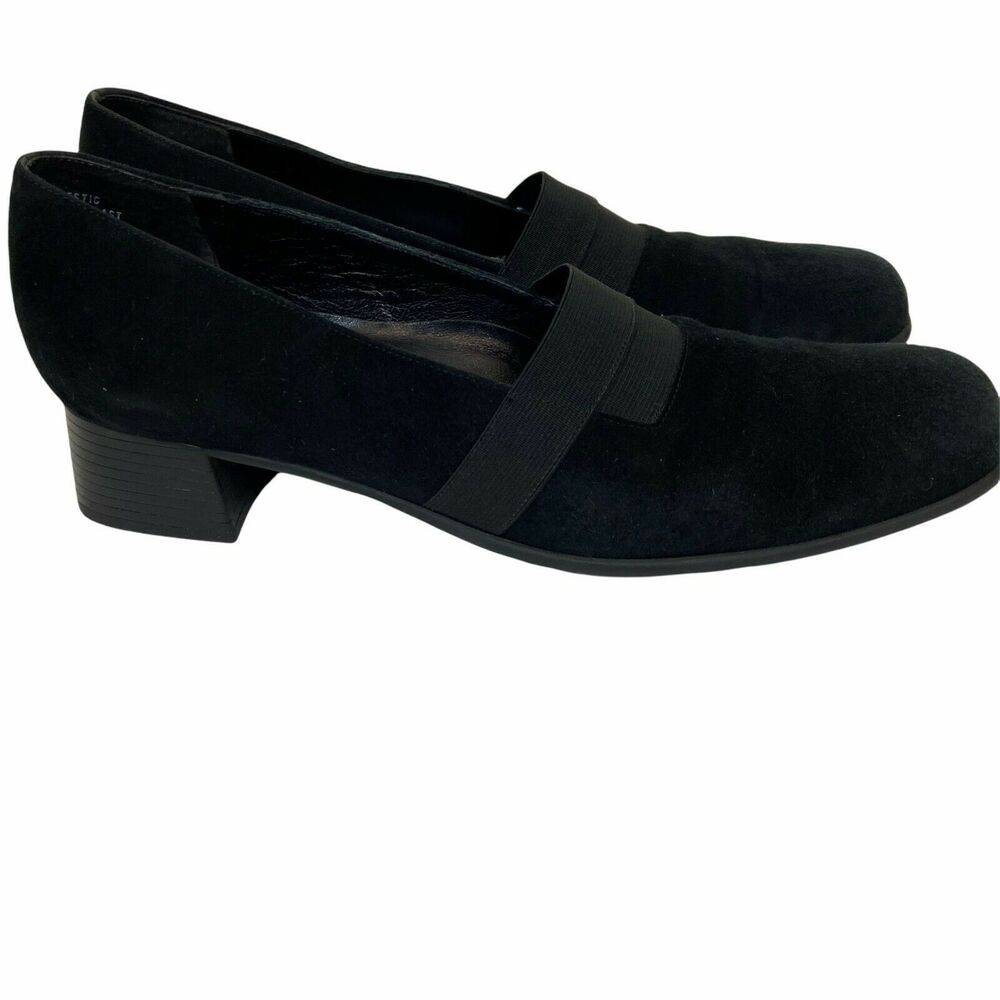 Munro American Loafer Heels Women's Allure M277086 Black Suede Slip On size 8 N